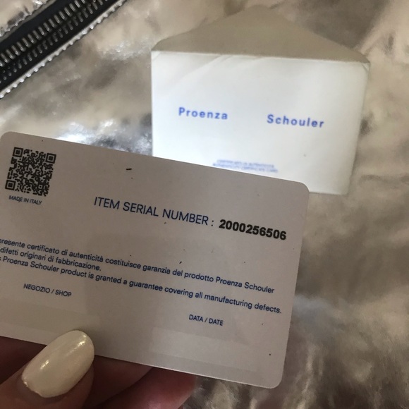 🔥PROENZA SCHOULER🔥 leather silver metallic tote - Picture 14 of 15